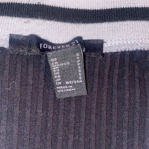 A basic black & white shirt , forever 21 size Small